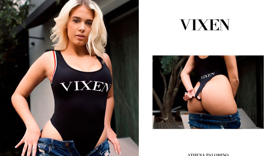 Athena Palomino और Vicki Chase में रिवर्स काउगर्ल अश्लील साहित्य Vixen द्वारा