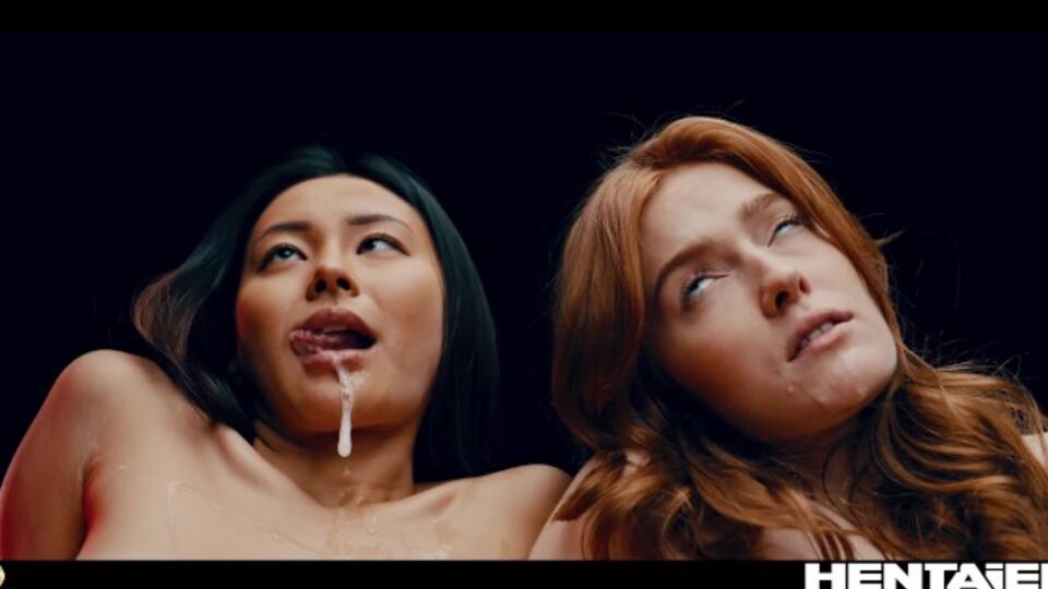 Jia Lissa und Rae Lil Black in Doppelte Penetration Trailer von Hentaied