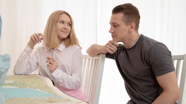 La sensual Una Fairy en adelanto de sexo de lado