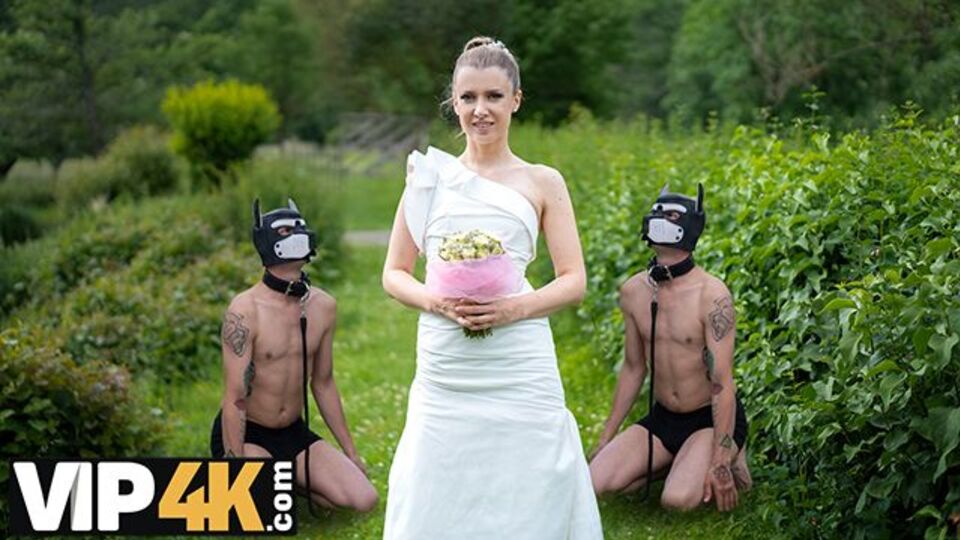 Pornografía con la inigualable amateur con público de Bride 4K