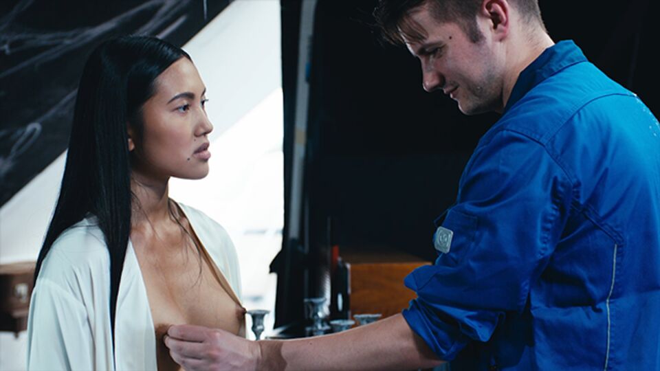 Agradável Sam Bourne e May Thai - boquete pornografia - Freeze