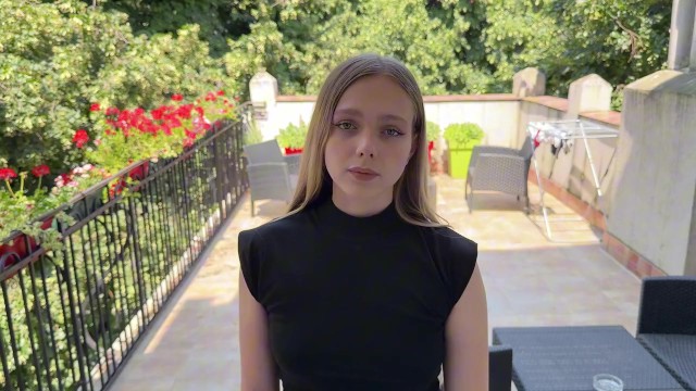 Sophisticated Arisha Mills at outdoors video